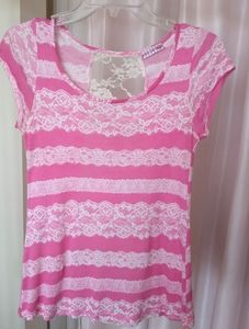 Pink/lace top